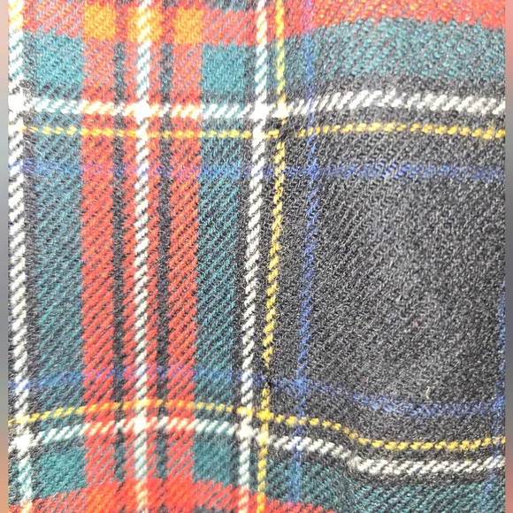 Vintage Pendleton Black Red Stewart Tartan Plaid Wool ALine Skirt Medium Preppy - Picture 4 of 5